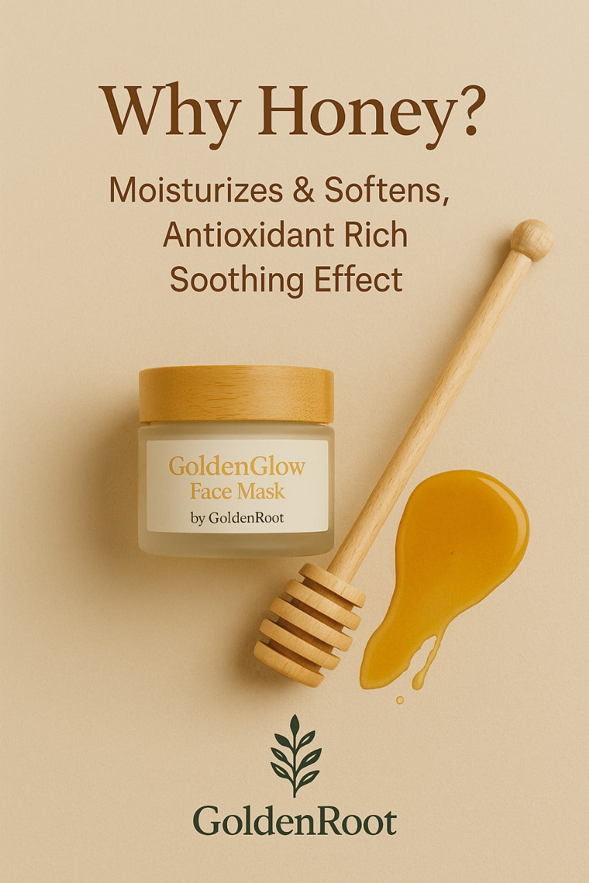Golden Glow Face Mask+ GoldenRoot wooden brush